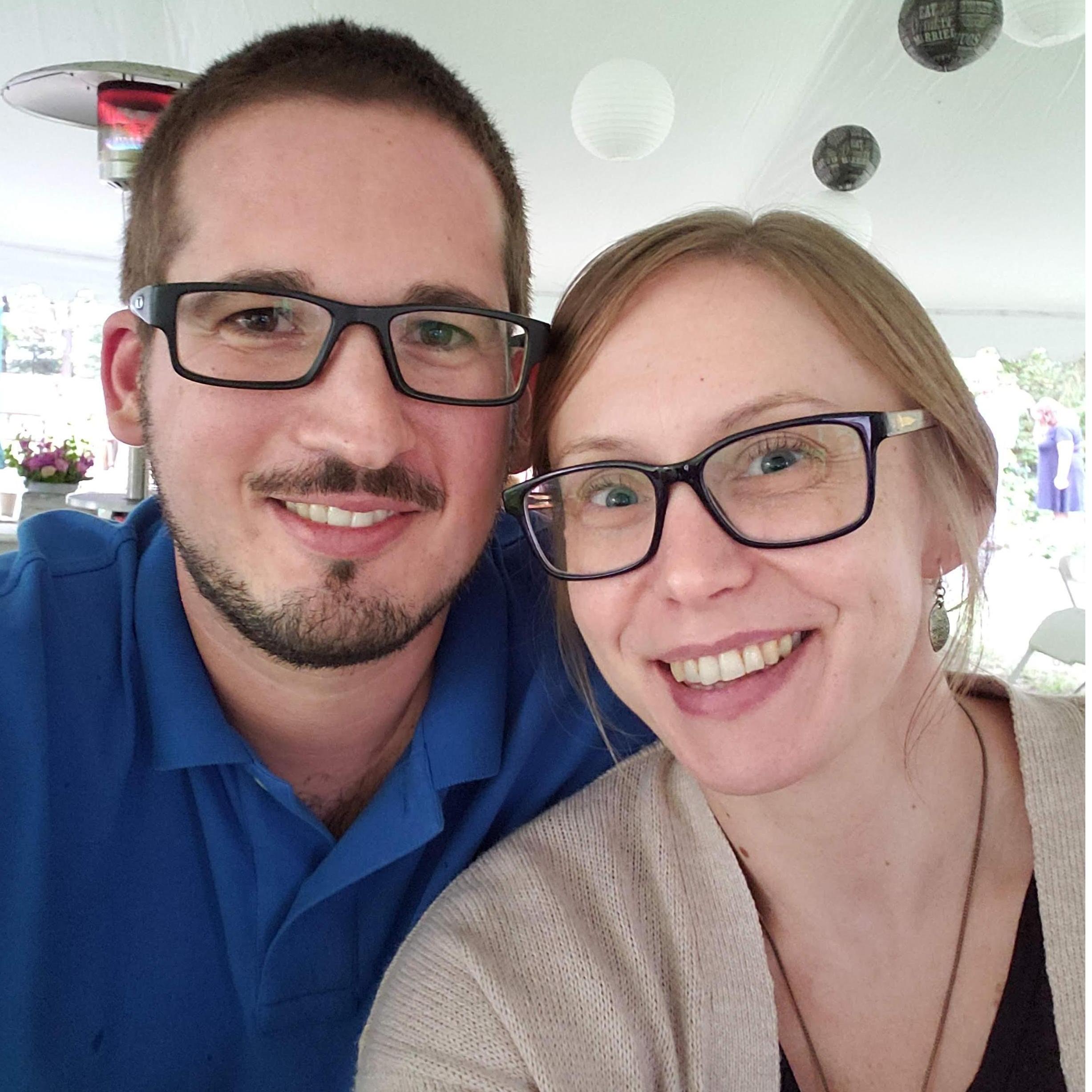 Celebrating at a friend's wedding.
