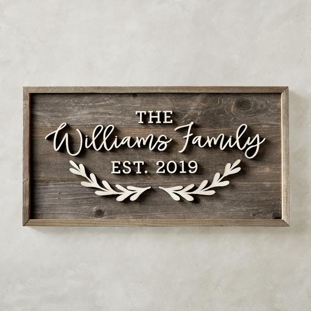 Personalized Family Name Sign, Large