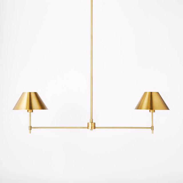 Metal Two Arm Shaded Chandelier Ceiling Light Brass - Threshold™ designed with Studio McGee