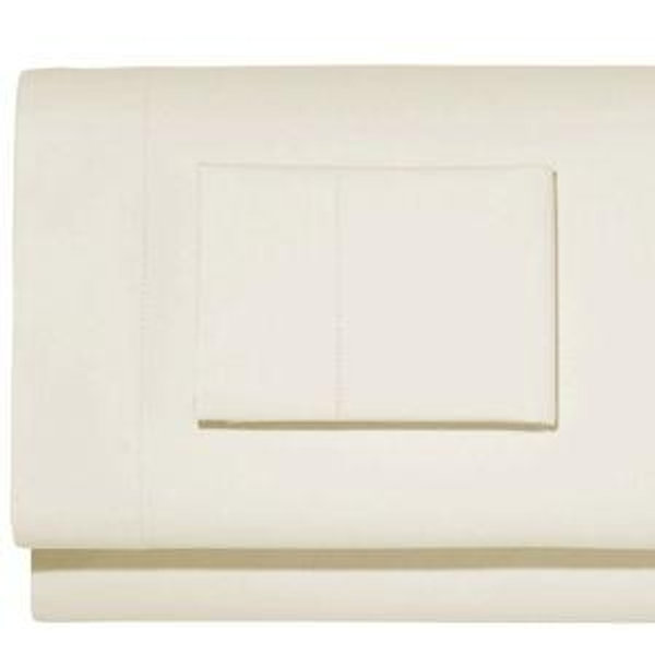 LL Bean Cotton Percale Sheet Set (Cream, Queen)