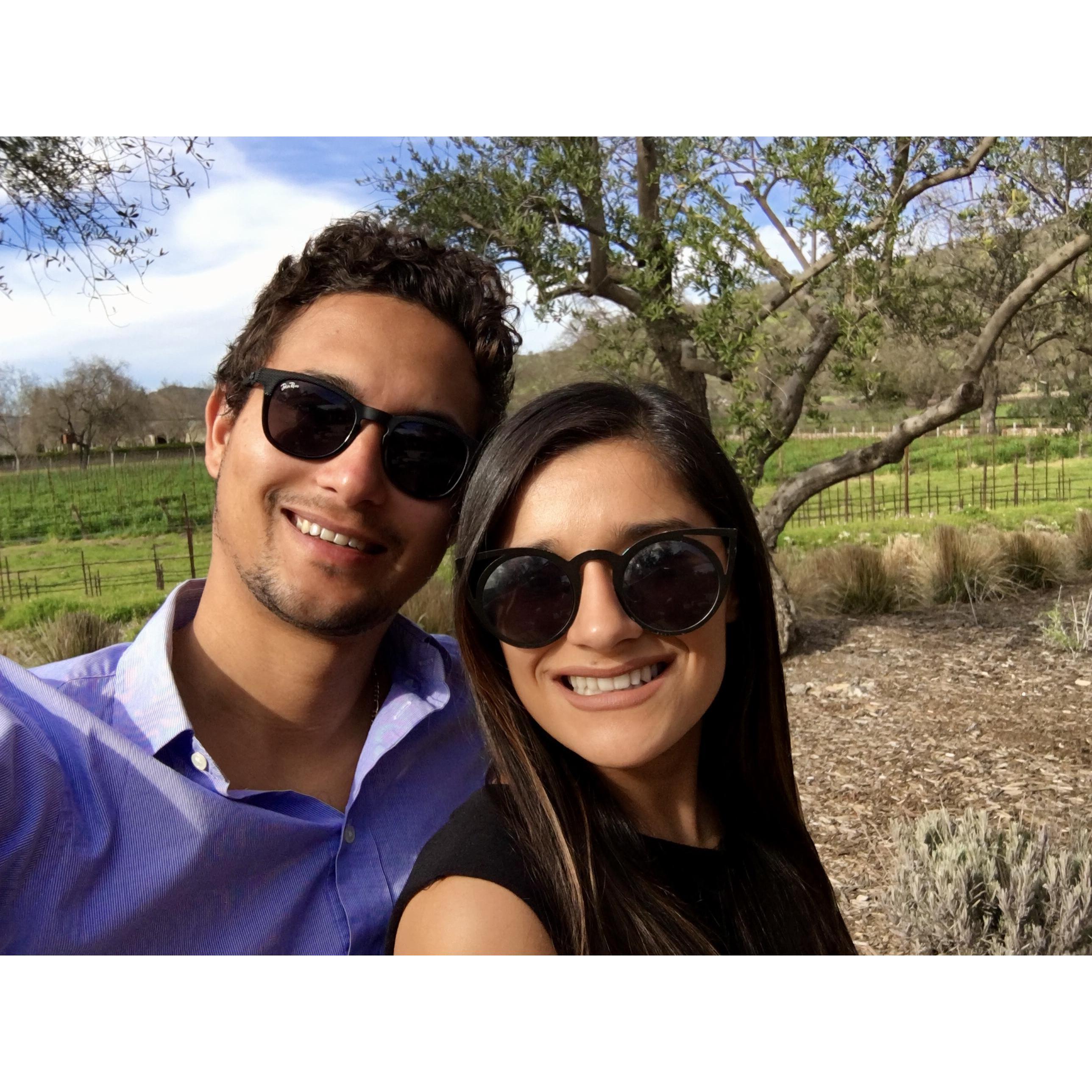 Wine tasting weekend to celebrate our 2 year anniversary (Feb 2016)