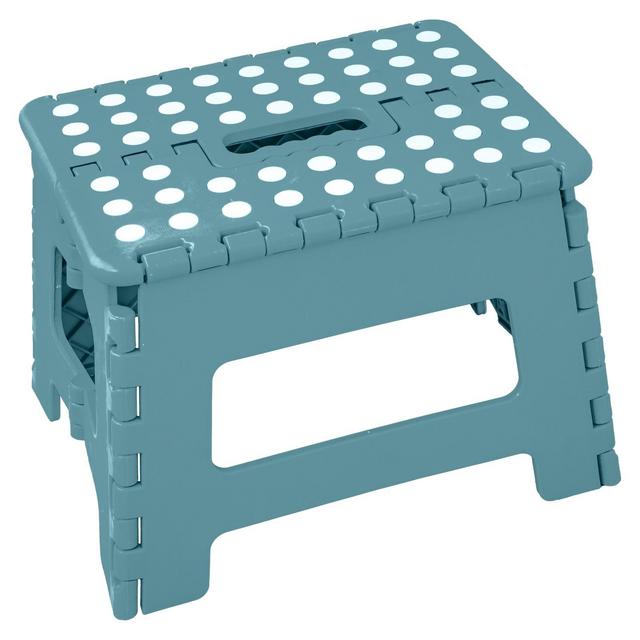Lexi Home Small 9" Foldable Space Saving Step Stool - Teal