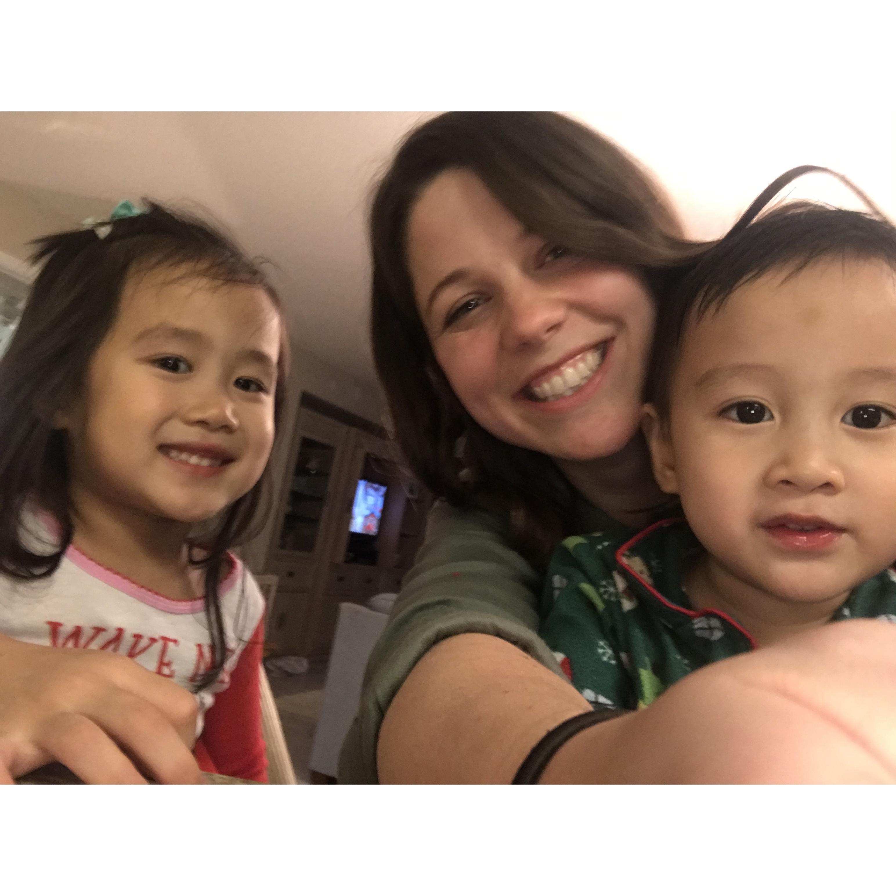 First time with the  Bui Nguyen's niece and and nephew