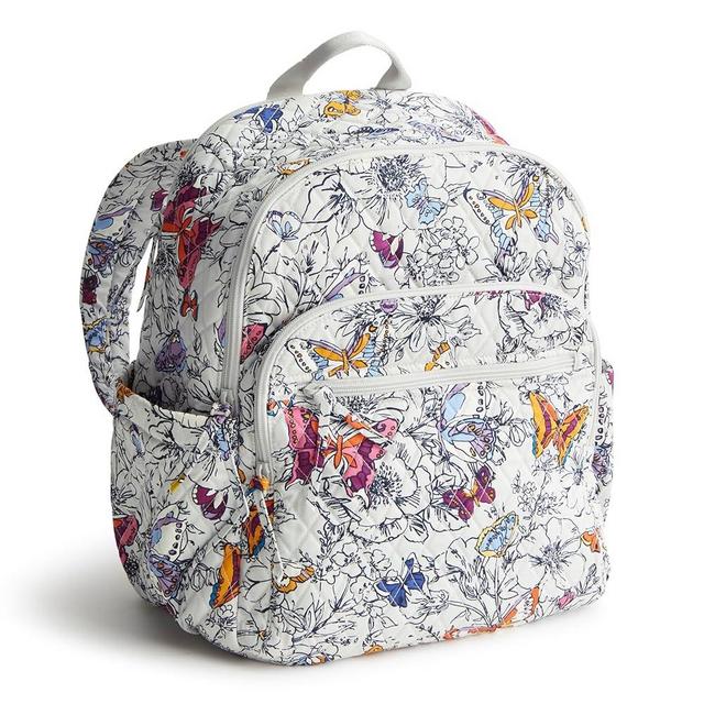 Vera Bradley Women's Premium Cotton Bancroft Backpack, Wing + Bloom, One Size