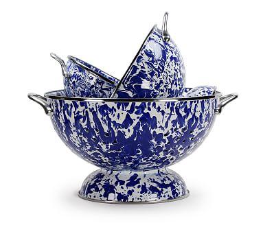 Enamel Colanders S/3 - Blue Speckle