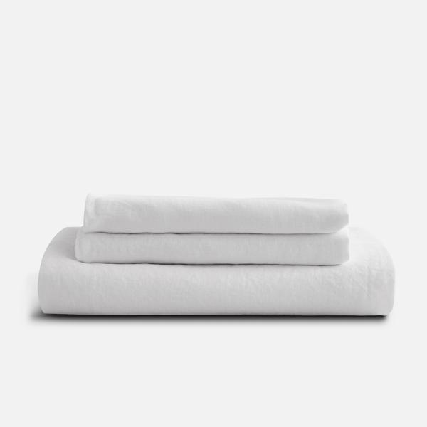 French Linen Sheet Set in Fog
