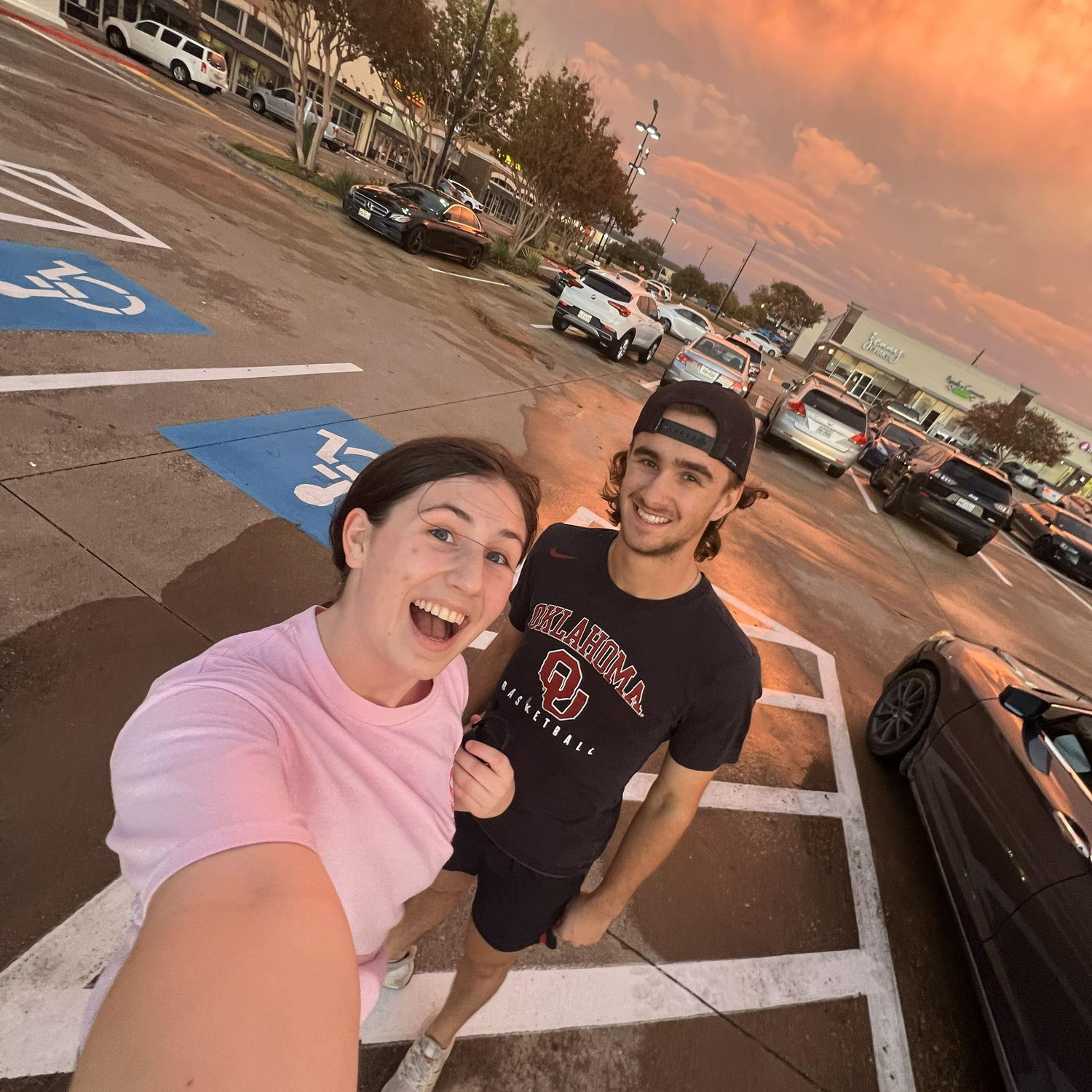Sometime in late high school @ the gym. One of our favorite things to do together is lift!