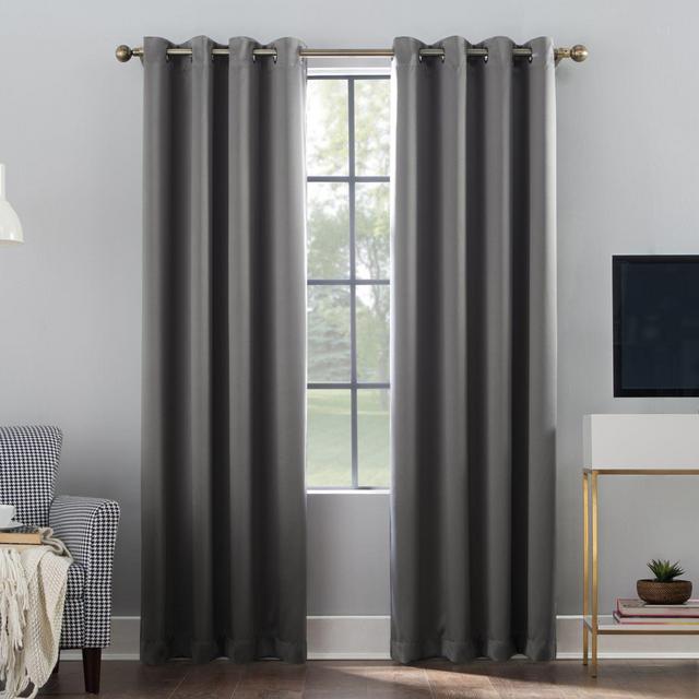 Sun Zero® Oslo 84-Inch Grommet 100% Blackout Curtain Panel in Gray