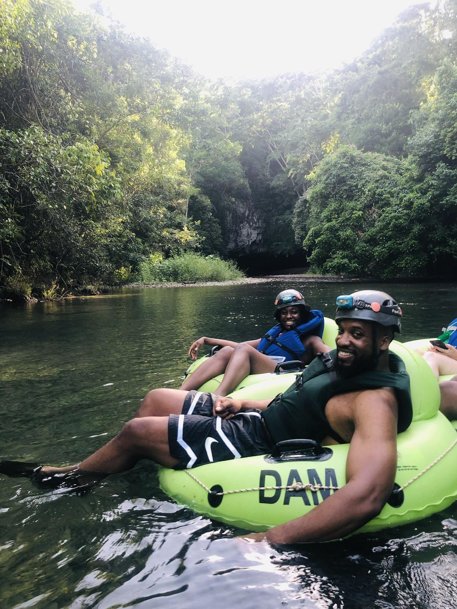 Cave tubing in Belize 2019