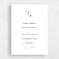 White Wedding Invitation - Luana Classic