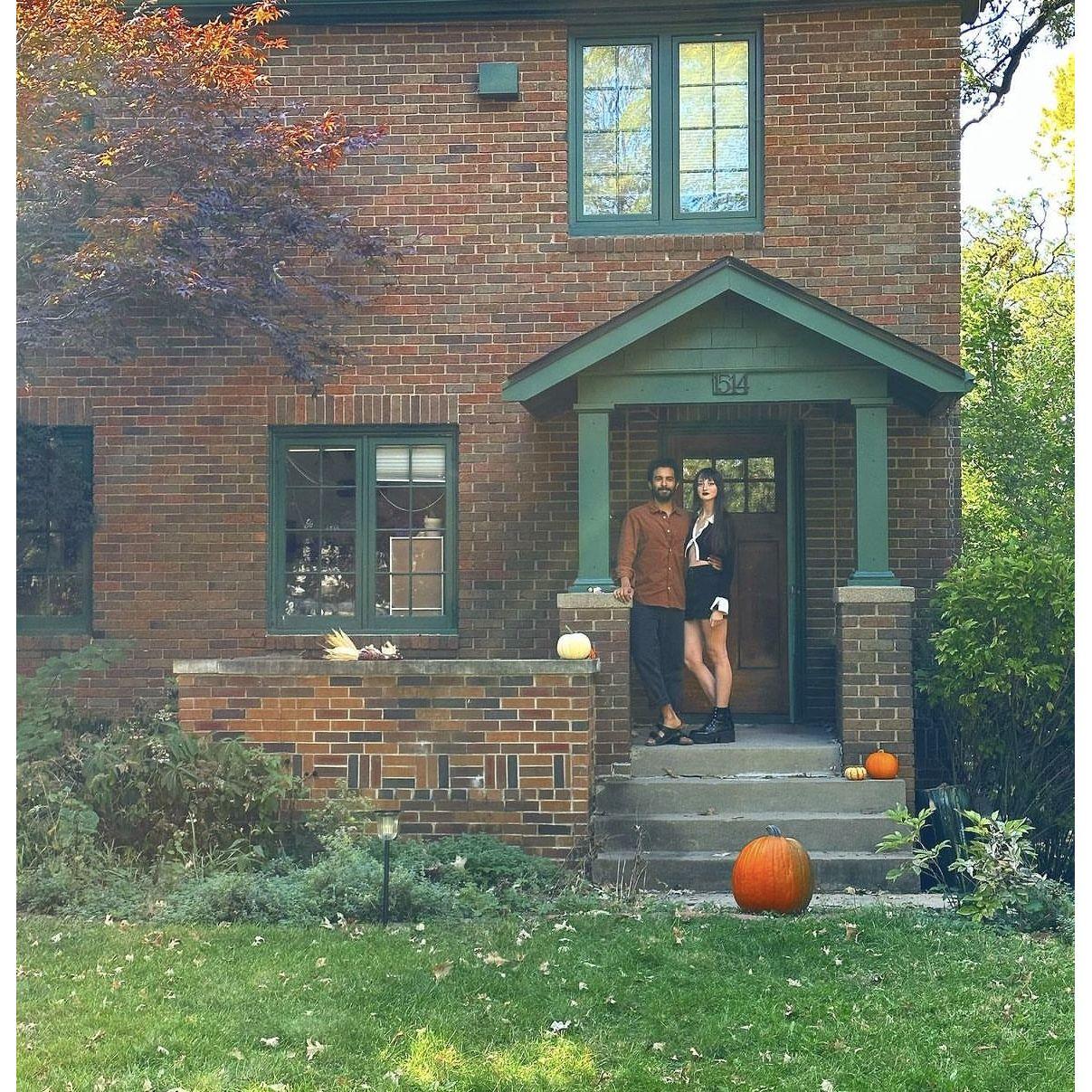 in front of our new house 10/9/2023