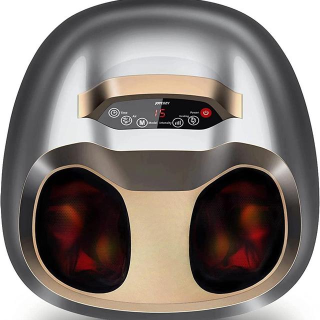 JOYCOZY Foot Massager Machine, Machine with Soothing Heat, Gifts for Men and Women, Shiatsu Deep Kneading, Delivers Relief for Tired Muscles and Plantar Fasciitis, Fits Feet Up to Men Size 12