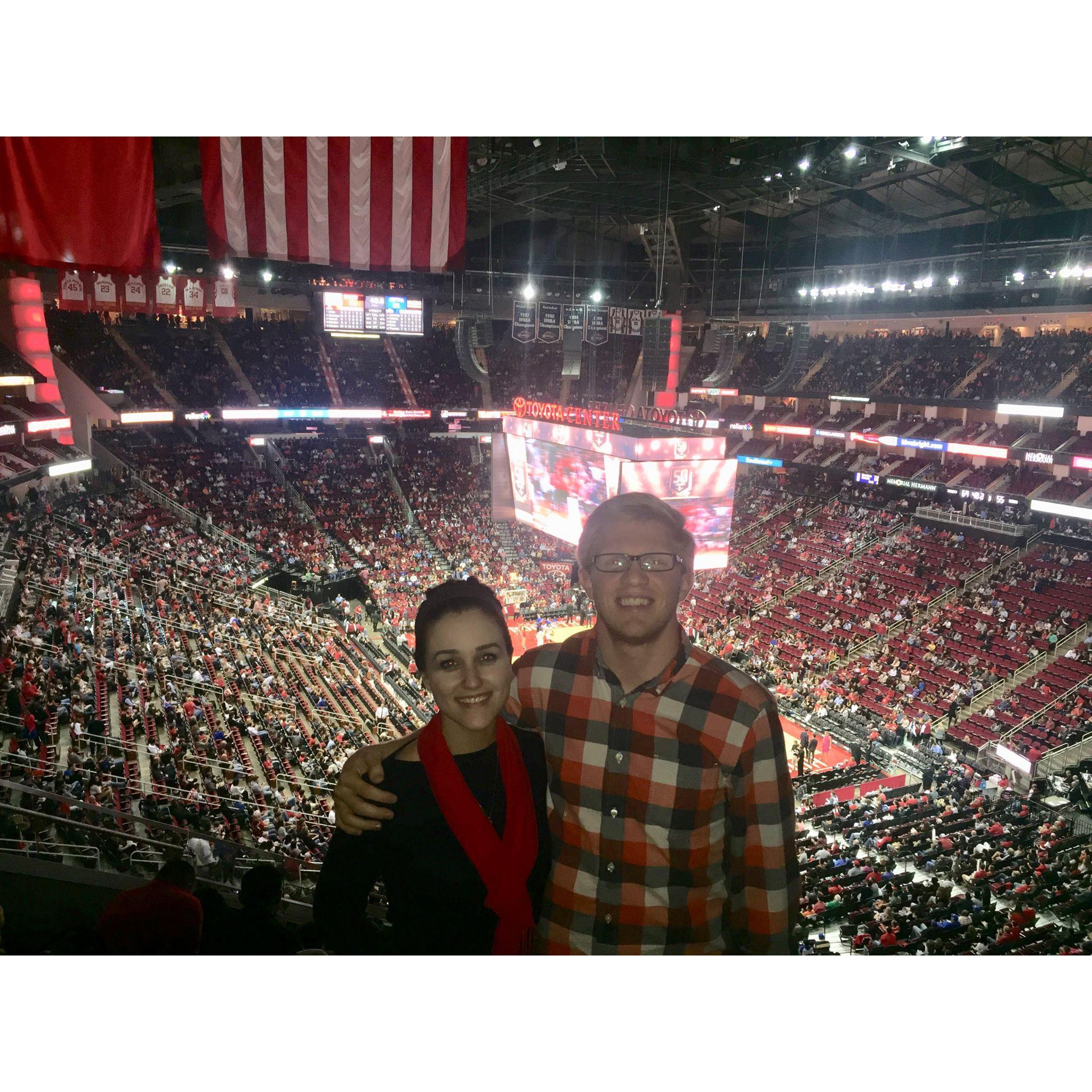 Rockets played the Knicks in Houston.