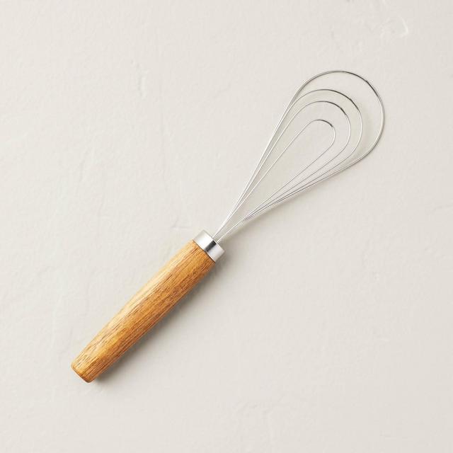 Wood & Stainless Steel Flat Whisk Silver/Brown - Hearth & Hand™ with Magnolia