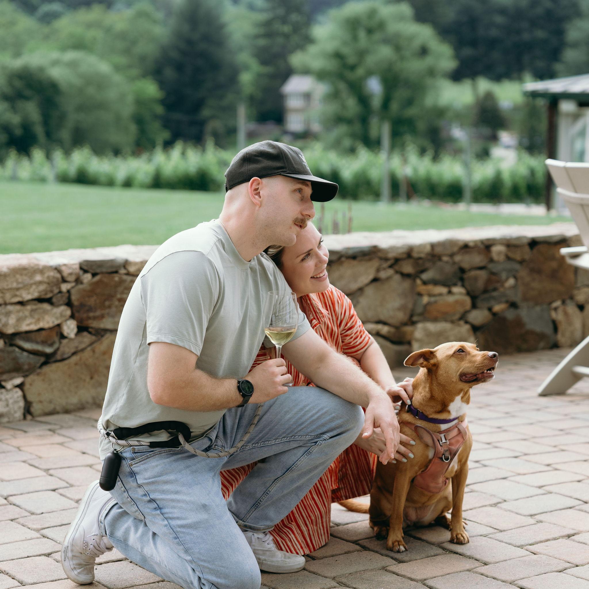 Our wonderful wedding photographer took this photo of us at our friend's engagement.