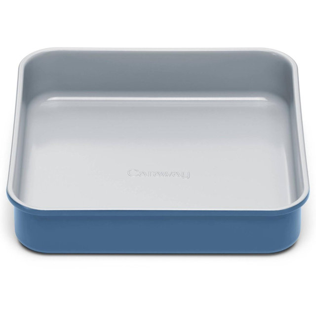 Caraway Home 8.94" Nonstick Ceramic Square Pan Slate: Aluminized Steel Bakeware, Hand Wash, 1 Year Warranty