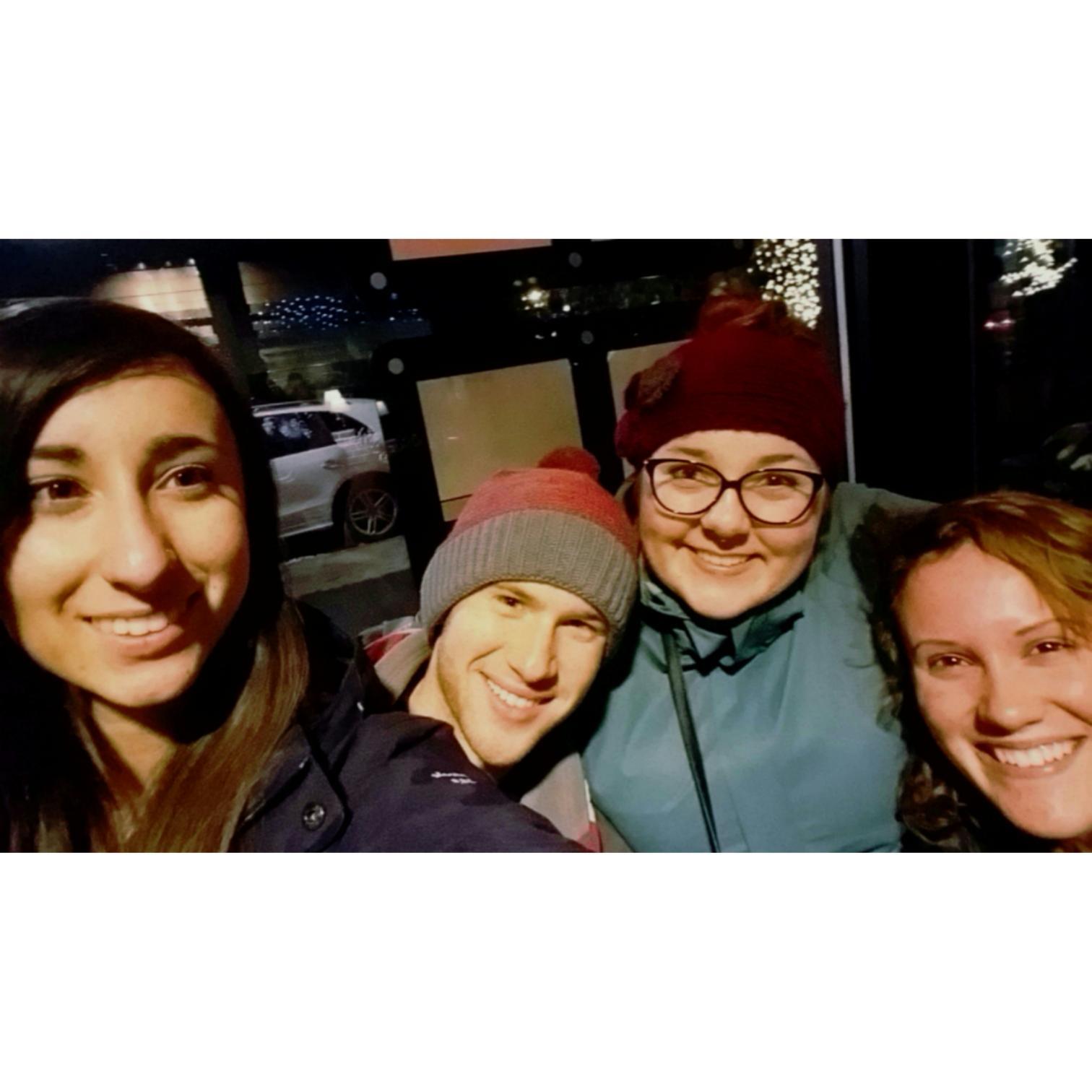 Christmas stroll with friends
