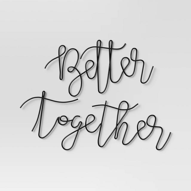 Better Together Wire Wall Art Black - Opalhouse™