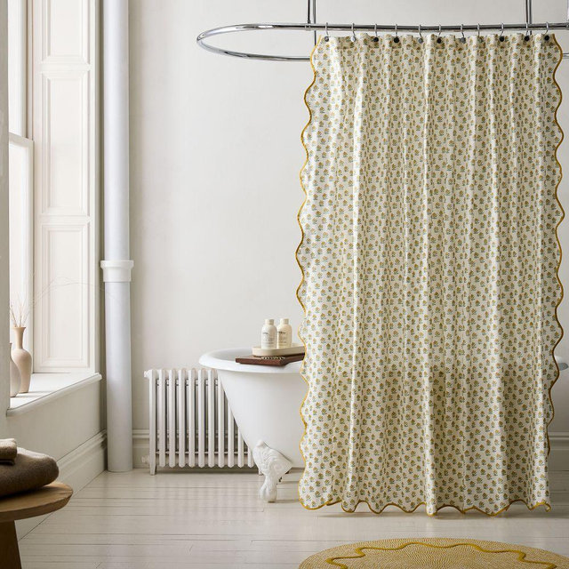 Begonia Shower Curtain ,72" x 74", Dijon