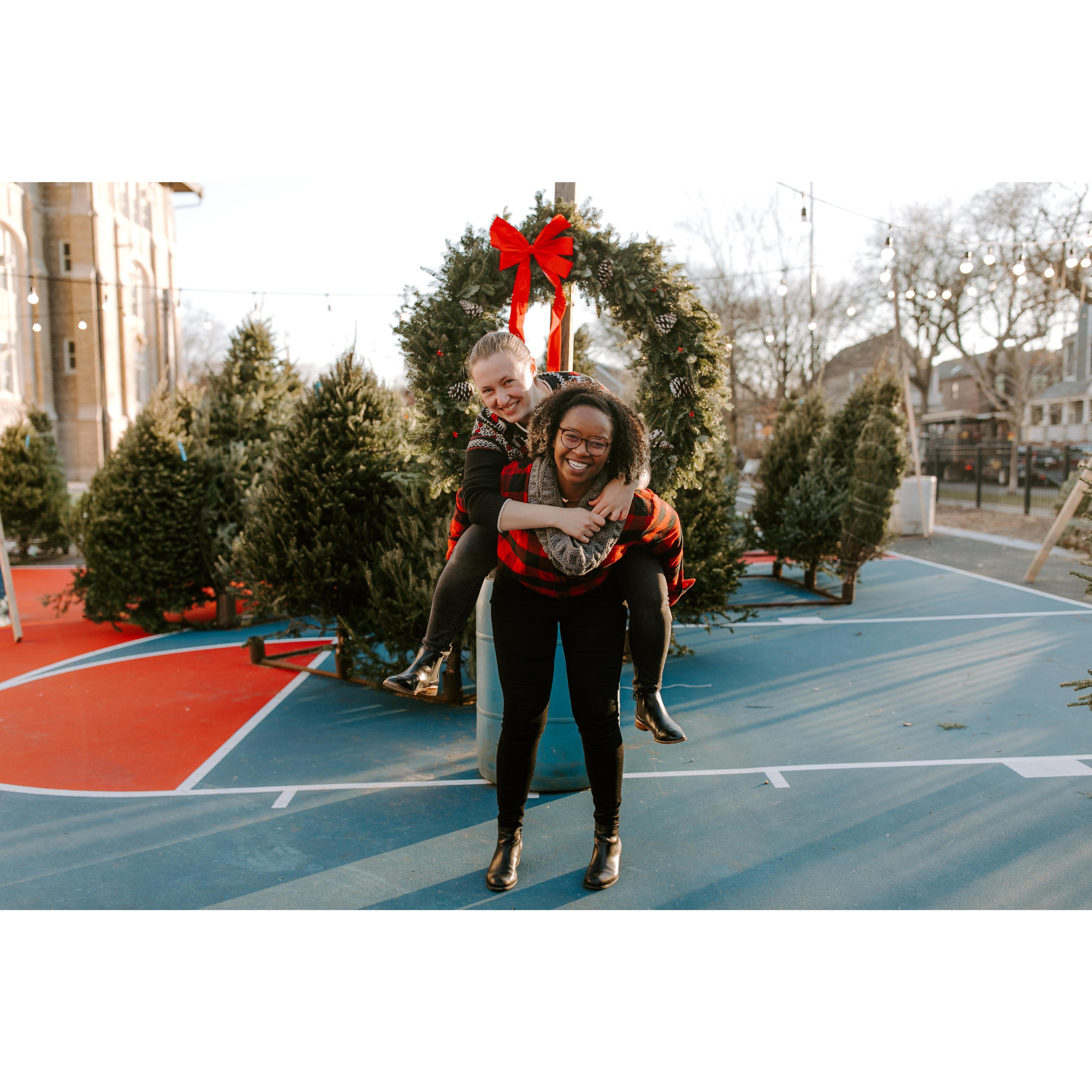 christmas tree farm, but make it chicago cute