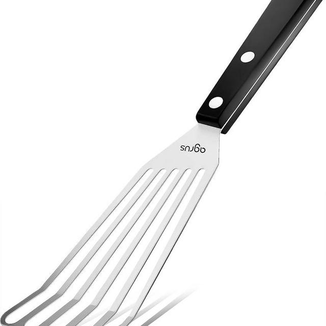 AGRUS Fish Spatula Stainless Steel, Size 11 inch, Blade 6.5 inch, Plastic Handle, Flexible Metal, Angled Slotted Turner