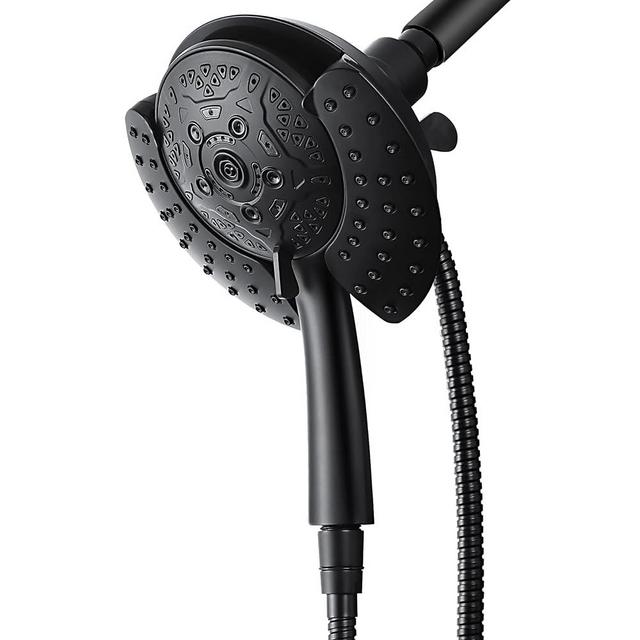 INAVAMZ Shower Heads with Handheld Spray Combo: 7.2" Rain Shower Head & Handheld Shower Head 2-IN-1 Shower Head with 60" Hose (BLACK)