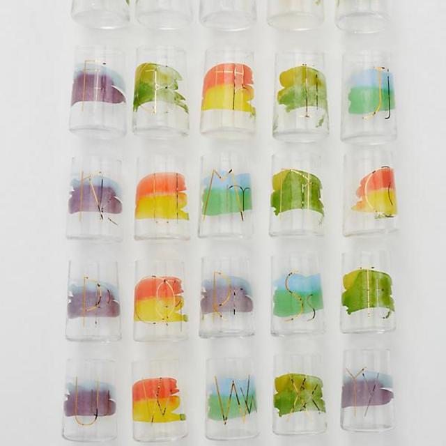 Painted Monogram Juice Glass