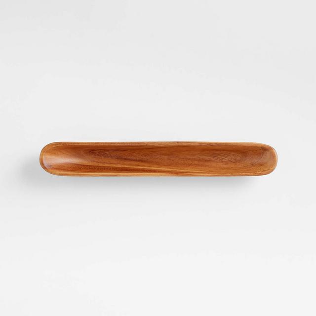 Tondo Acacia Wood Olive Boat