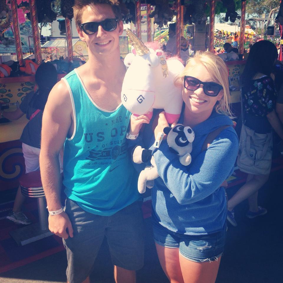 That time Sean won me a unicorn at the fair.