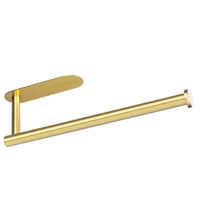 ASTOFLI Gold Paper Towel Holder, Wall Mount Paper Towel Holder, Sturdy Under Cabinet Paper Towel Holder Wall Mount, Strong Self Adhesive Wall Paper Towel Holder