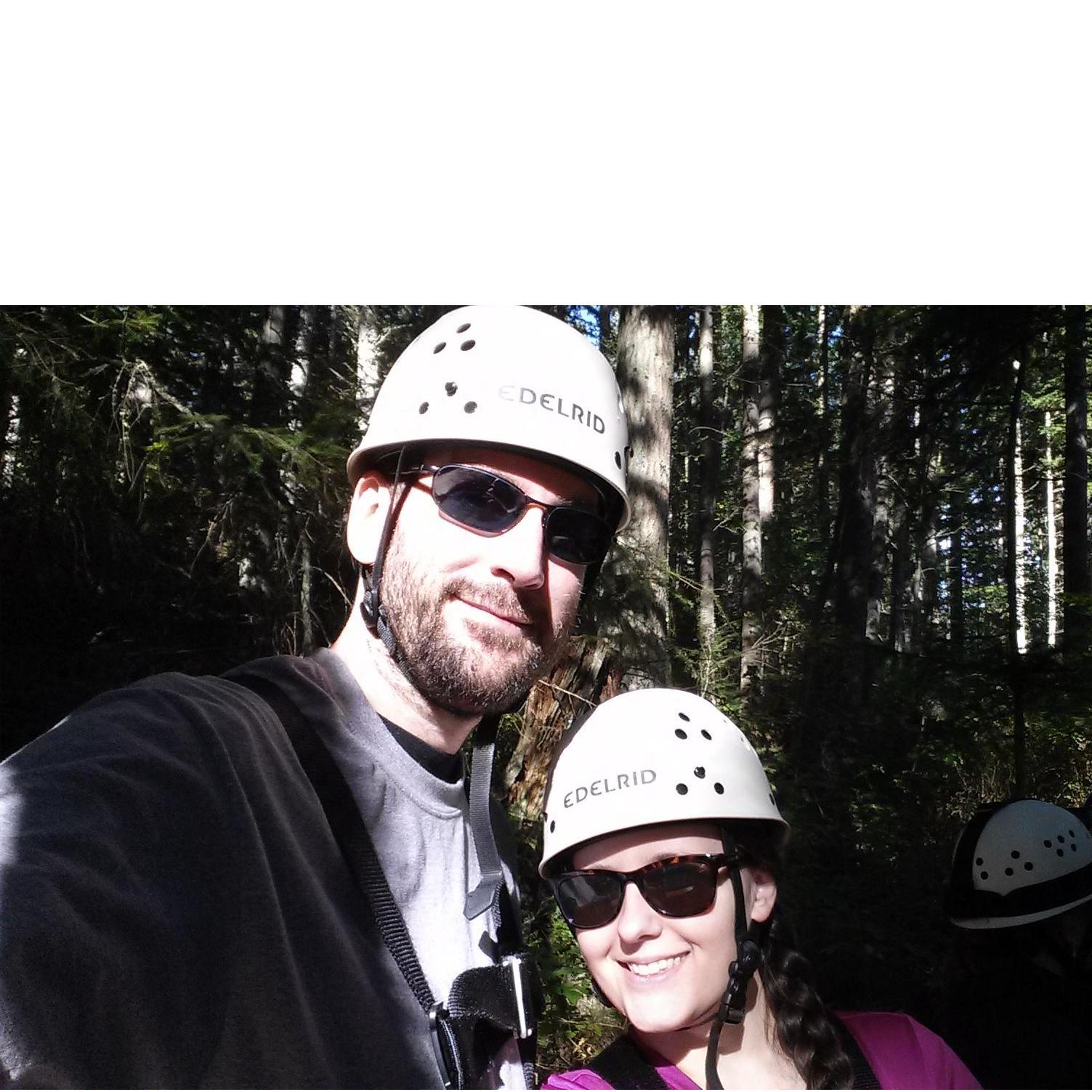 Our 10-year anniversary zip line adventure!