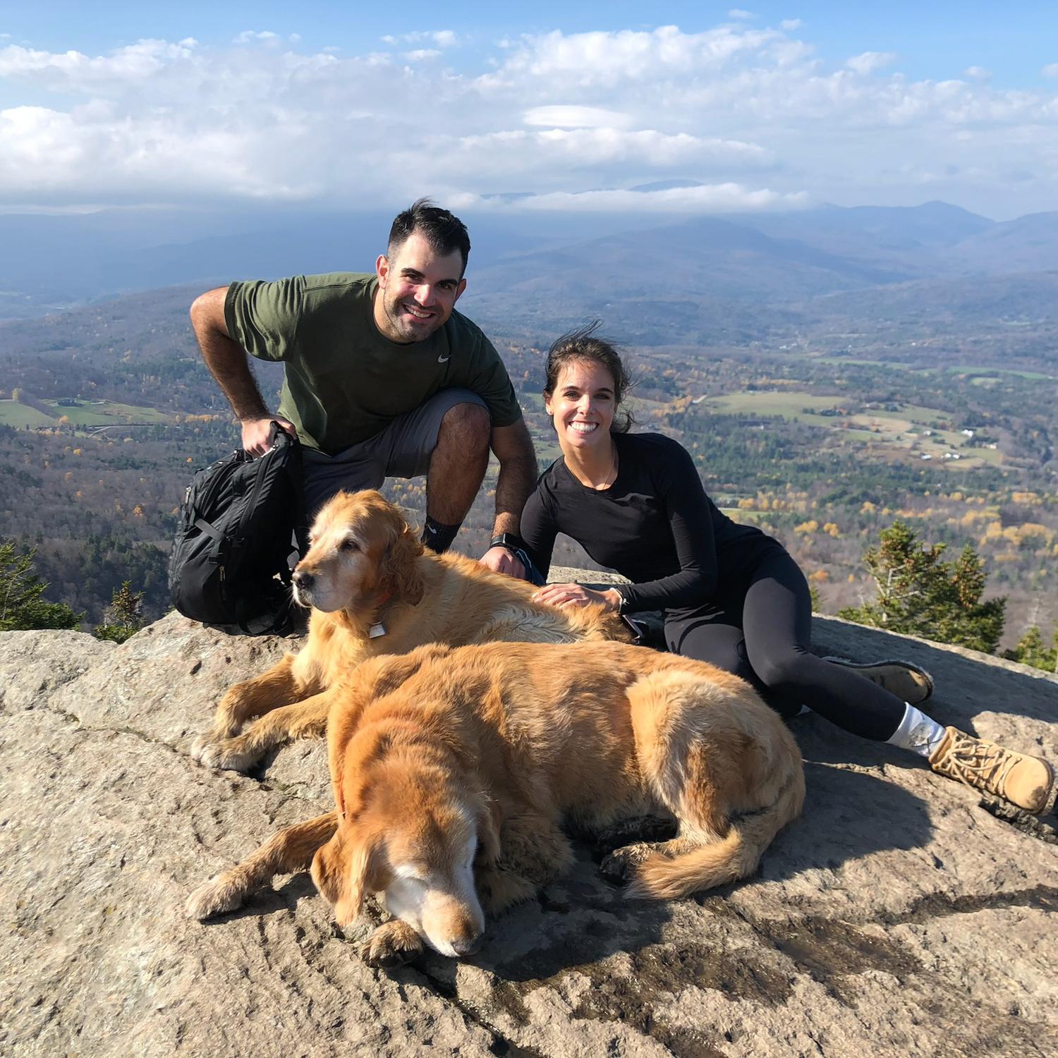 Hiked Pinnacle Mountain with the locally famous "pinnacle dogs" who guide hikers up and down the mountain
