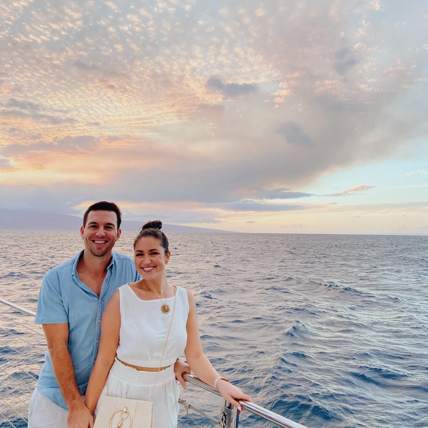 Our first night during our vacation in Hawaii... Sarah is clueless of what's to come!