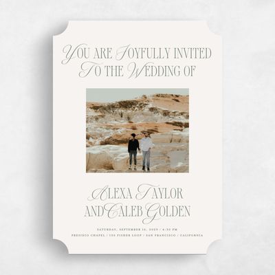 Green Ticket Wedding Invitation - Orable Photo