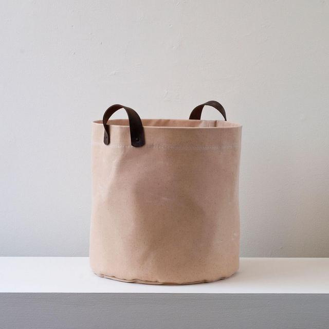 Zeyn NY Waxed Canvas Basket Medium Natural
