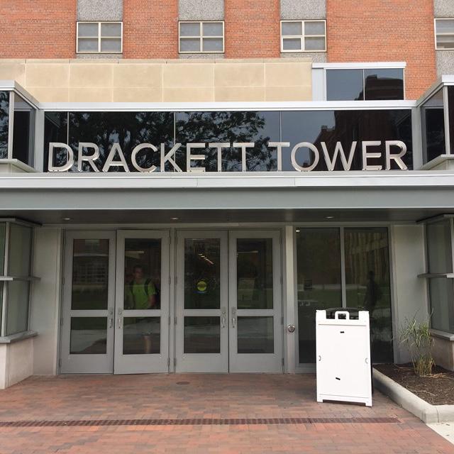 Where it all started… Kyle and Vanessa were both Resident Advisors in this very building!