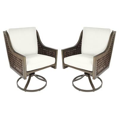 Fabron 2pk Wicker Swivel Rocker Dining Chair - Threshold™