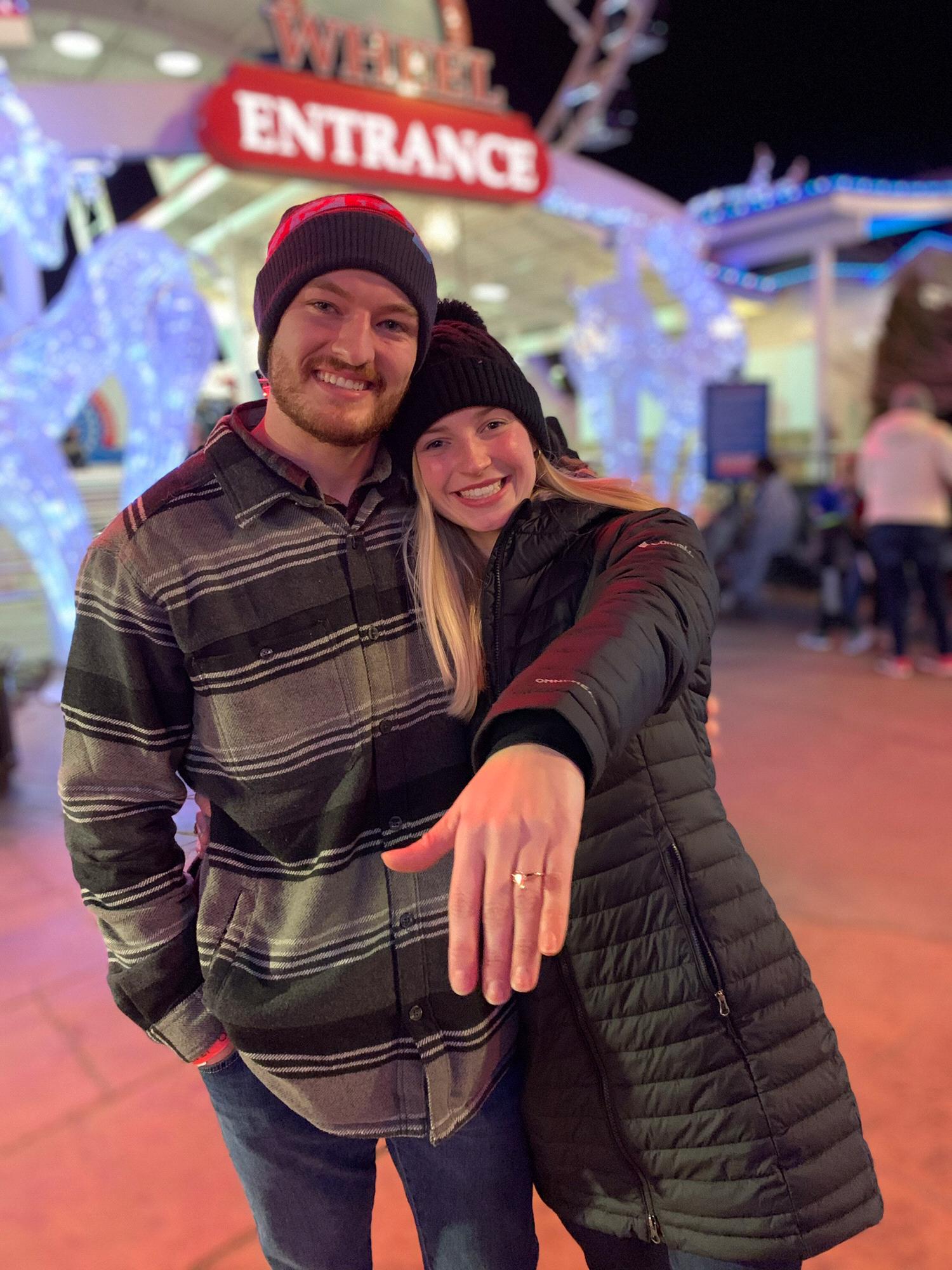 He ASKED, she said YES! We were at the top of the ferris wheel in Piegon Forge, TN when we agreed to spend the rest of our lives loving eachother.