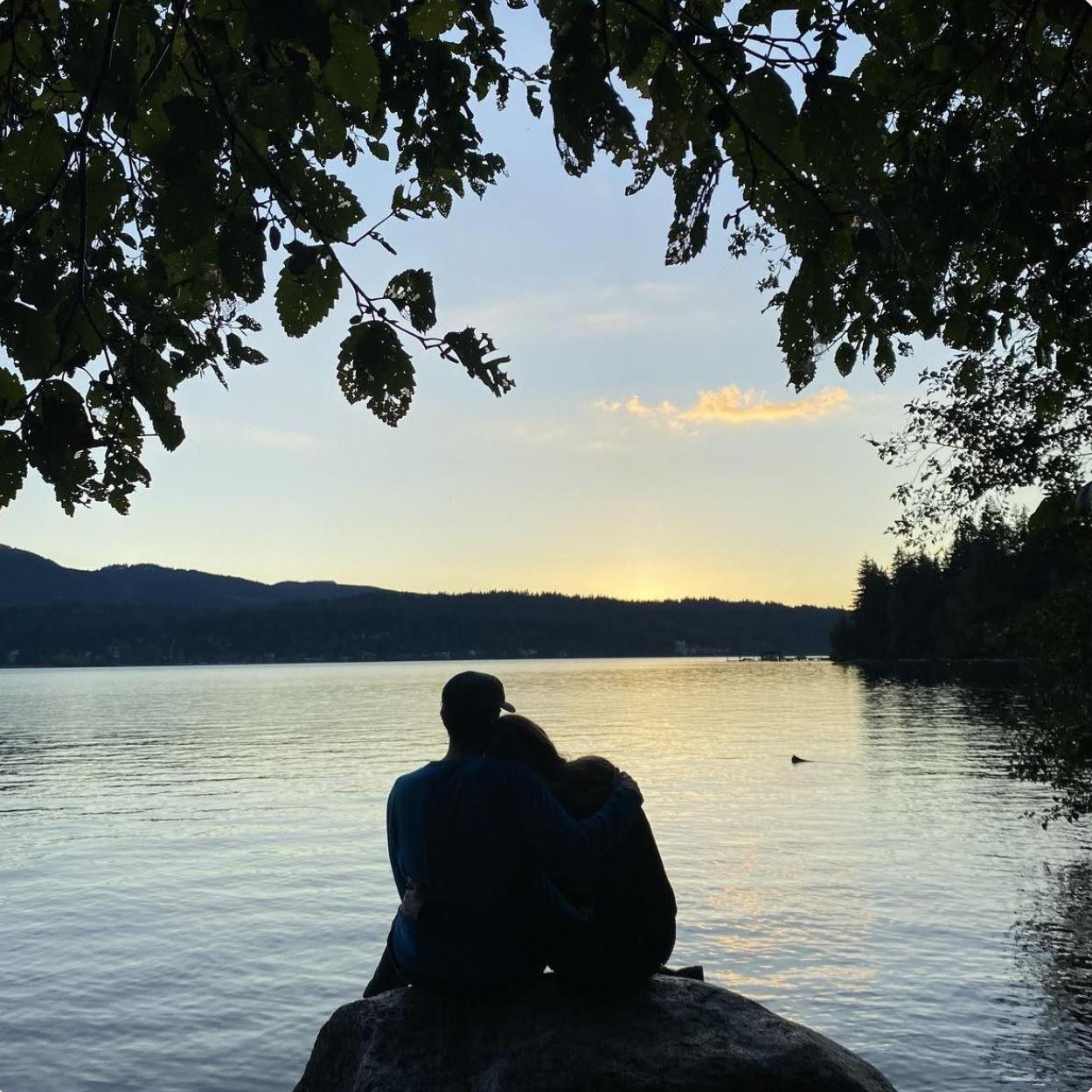 On our summer evening walk we asked a local hiker to photograph us <3