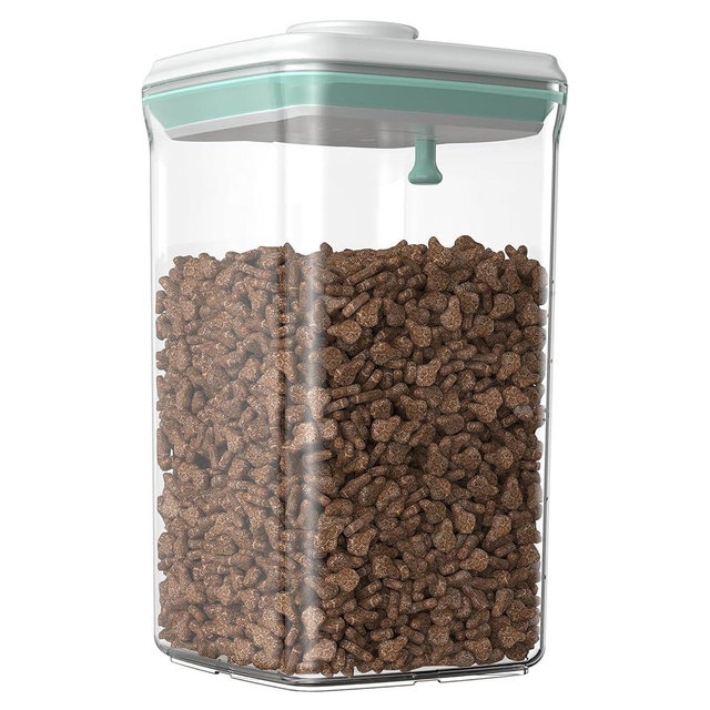 FAFAFLYER Dog-Cat POP Treat-Airtight jar-Container - 2.2 Qt/2 L | Stackable One-Touch Opening | For Snacks Candy Salt Herbs Spices | BPA-Free