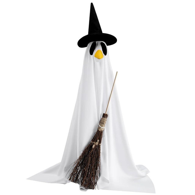 Arrowbash Ghost Goose Outfit for Halloween - Lawn Porch Cloths for 23" Plastic Goose - Fall Outdoor Patio Yard Lawn Art Decoration