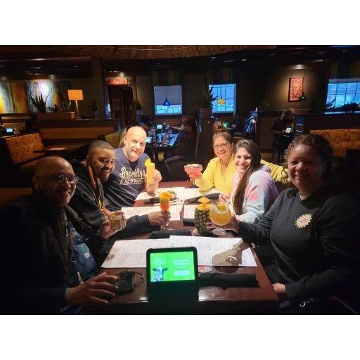 Bahama Breeze dinner with our parents after a long day of helping us move in our apartment !