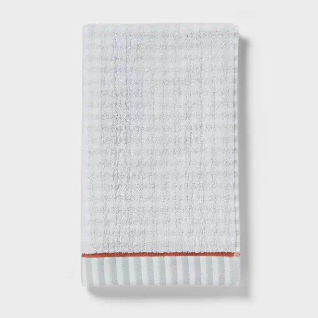 1pc Traditional Gingham Plaid Hand Towel Blue - Threshold™