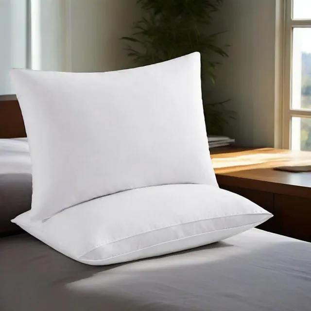 Peace Nest Set of 2 100% Cotton Bed Pillows with Oval Gusseted Desgin, King