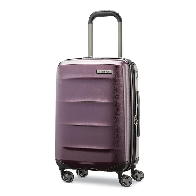 Samsonite Octiv Lightweight Hardshell 22-Inch Carry-On Luggage - Durable & Impact Resistant, 360° Aero Trac Spinner Wheels, Adjustable Telescopic Handle, Expandable Suitcase, TSA Approved Lock, Purple