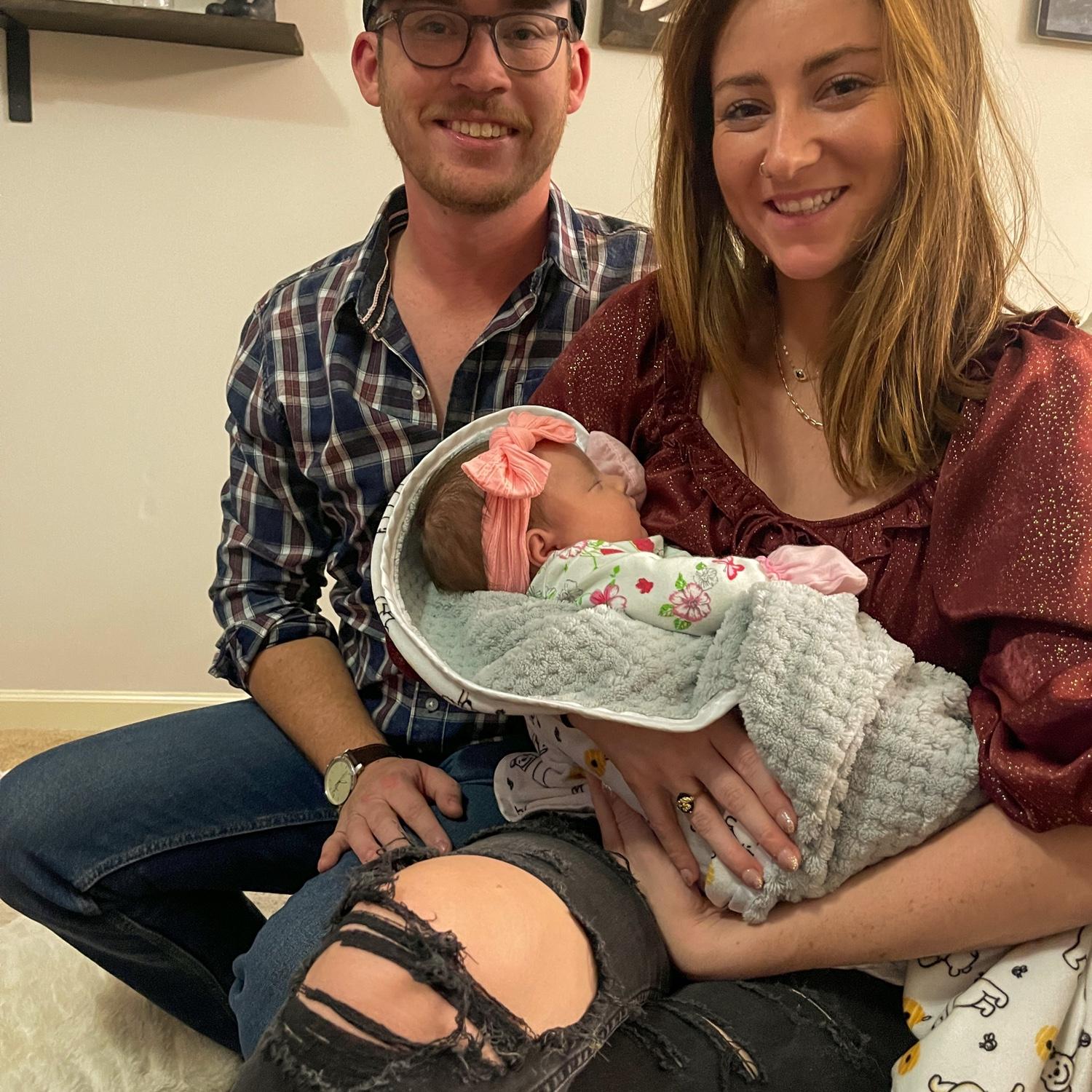 Finally meeting their Niece, Milliani