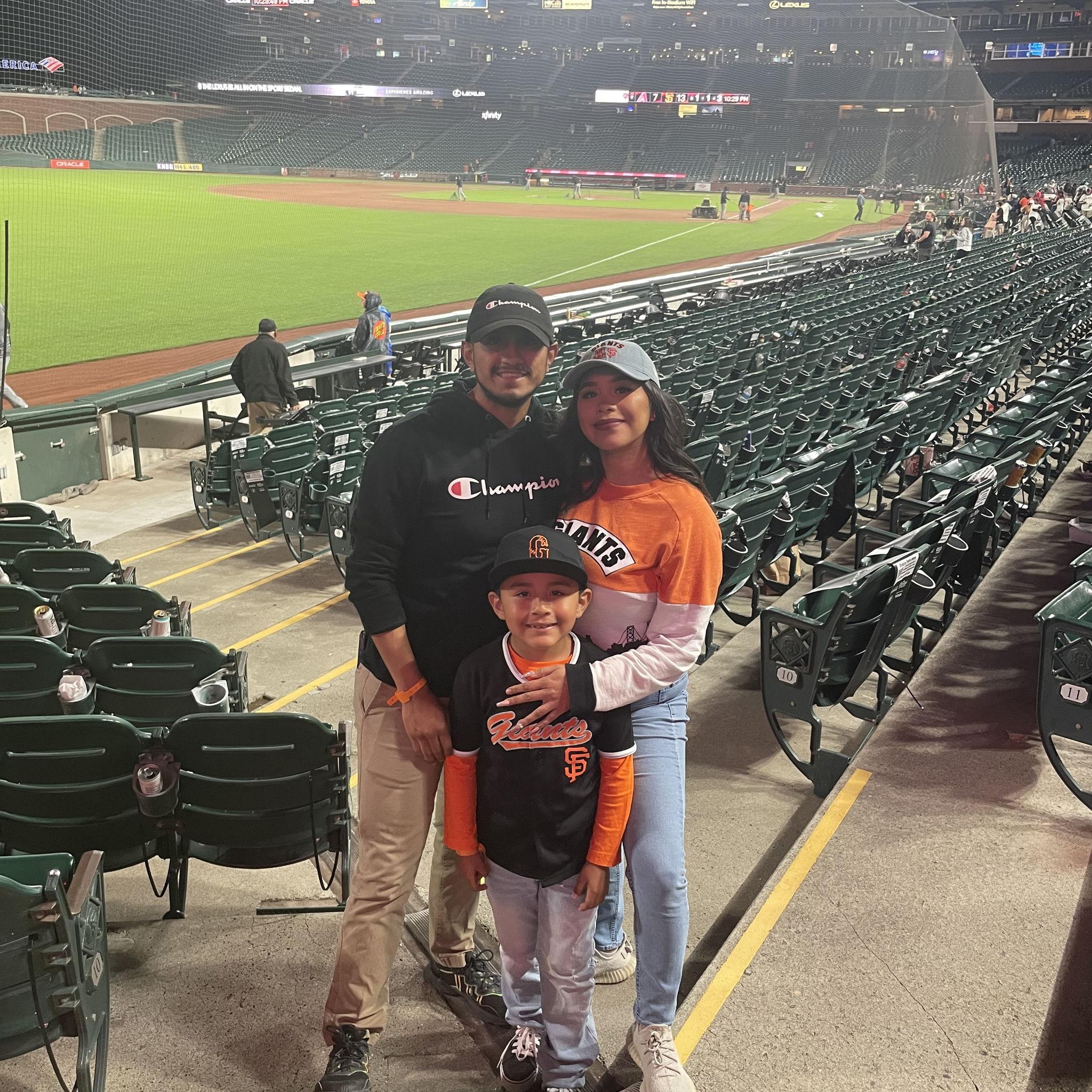 Our first baseball game.