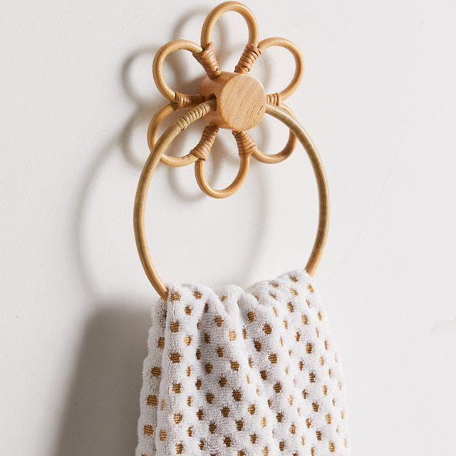 Daisy Rattan Towel Ring