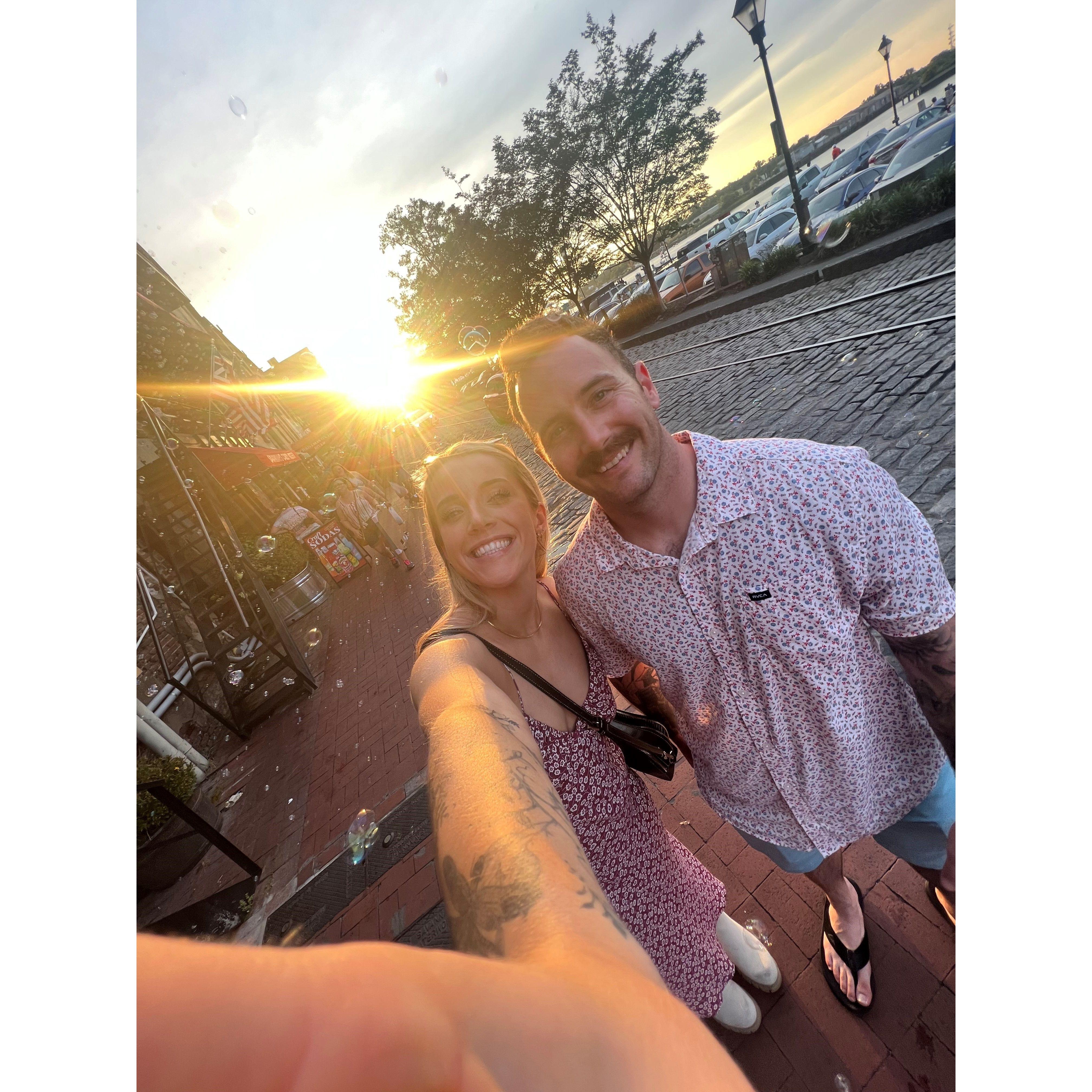 now that we live in the South, we've been trying to get out and explore! here's a photo of us in Savannah, GA!