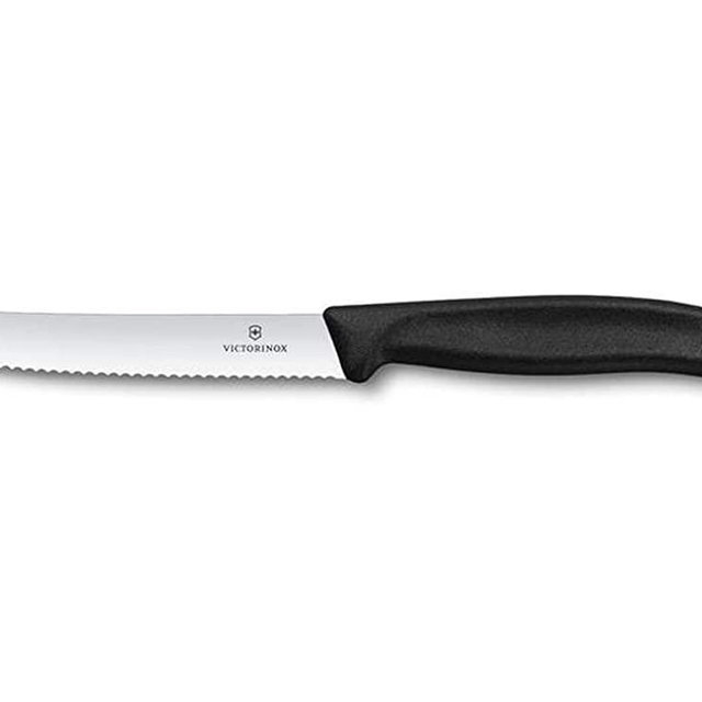 Victorinox Swiss Classic Cheese and Sausage Paring Knife, 4.3 inches, Black (6.7863)
